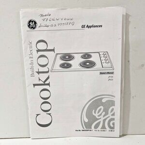Vintage GE Owners Manual Users Guide Built In Electric Cooktop JP326 JP 626